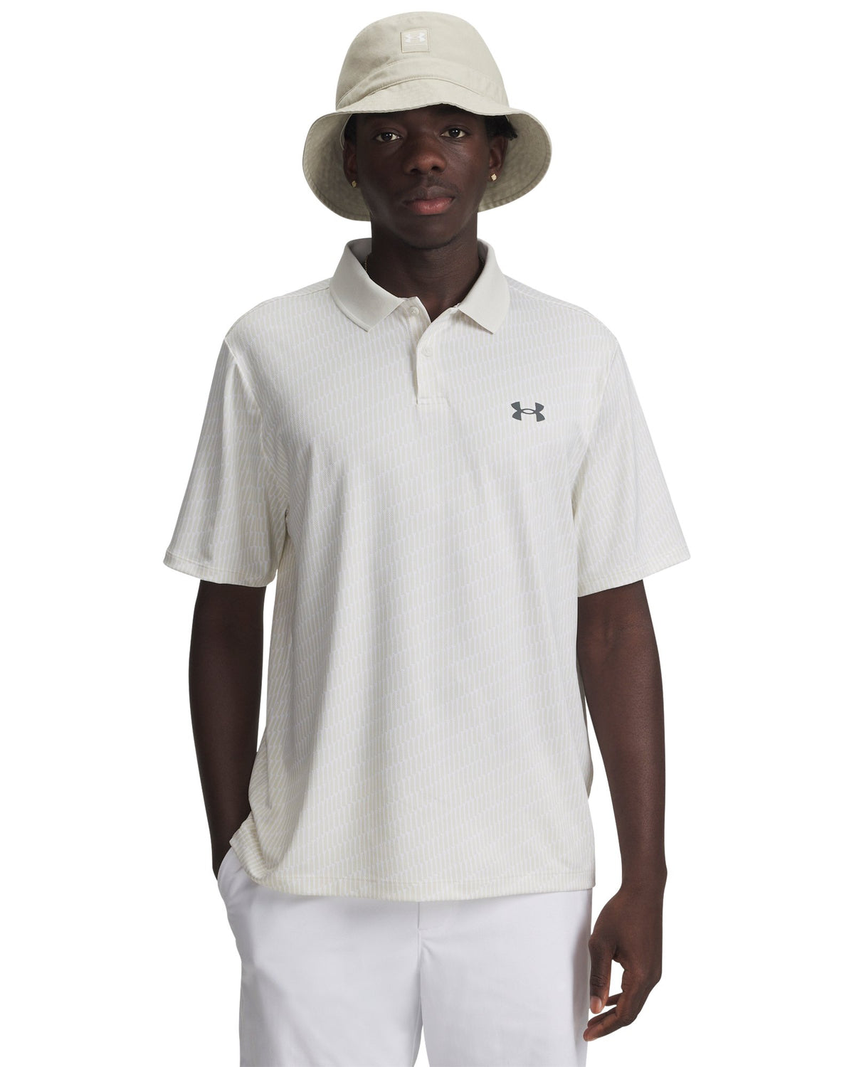 UA Matchplay Printed Men's Polo - White