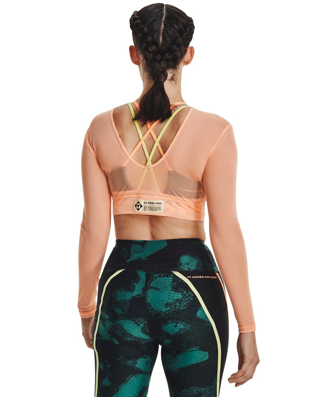 Project Rock Sheer Mesh Women's Long Sleeve - Orange