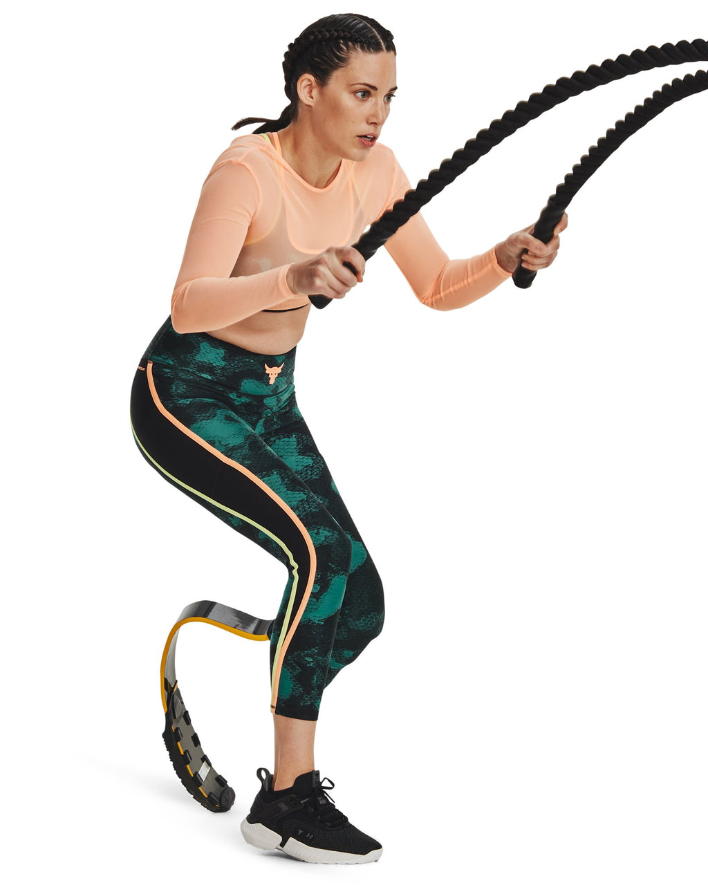Project Rock HeatGear® Printed Women's Ankle Leggings - Green