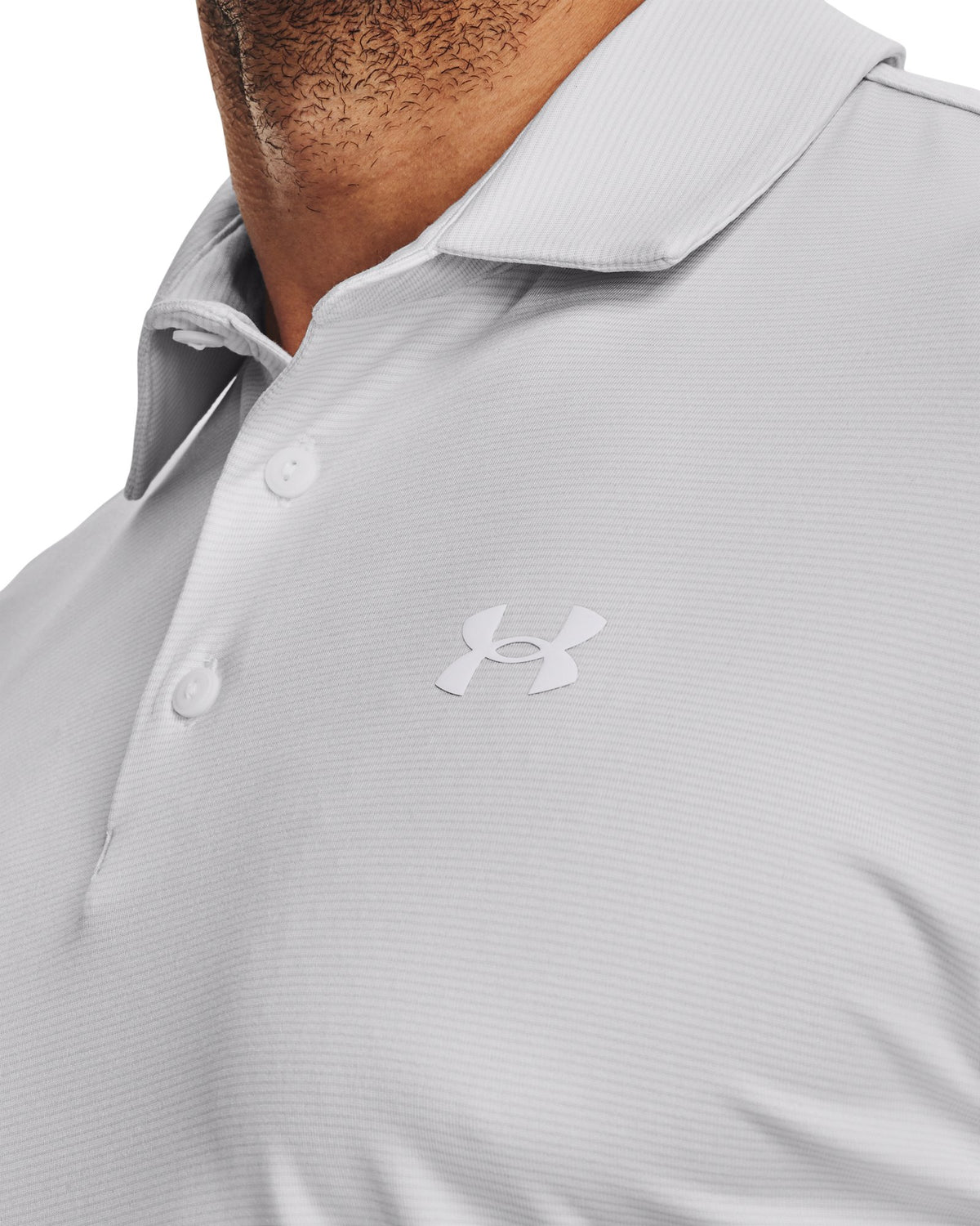 UA Playoff 3.0 Stripe Men's Polo - White