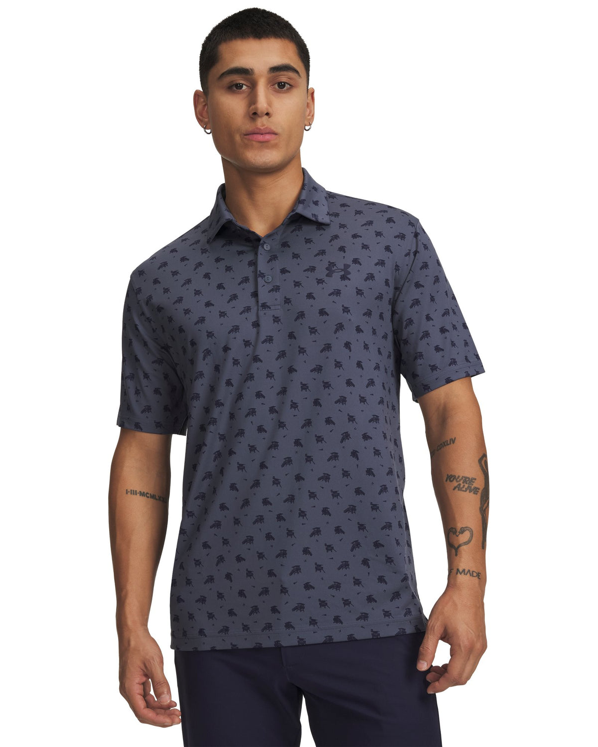 UA Playoff 3.0 Printed Men's Polo - Gray