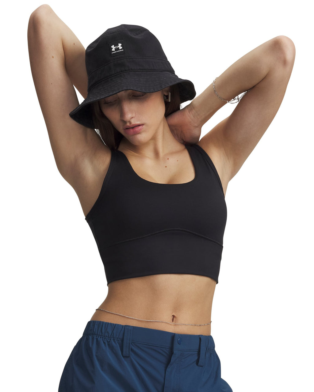 UA Meridian Fitted Women's Crop Tank - Black