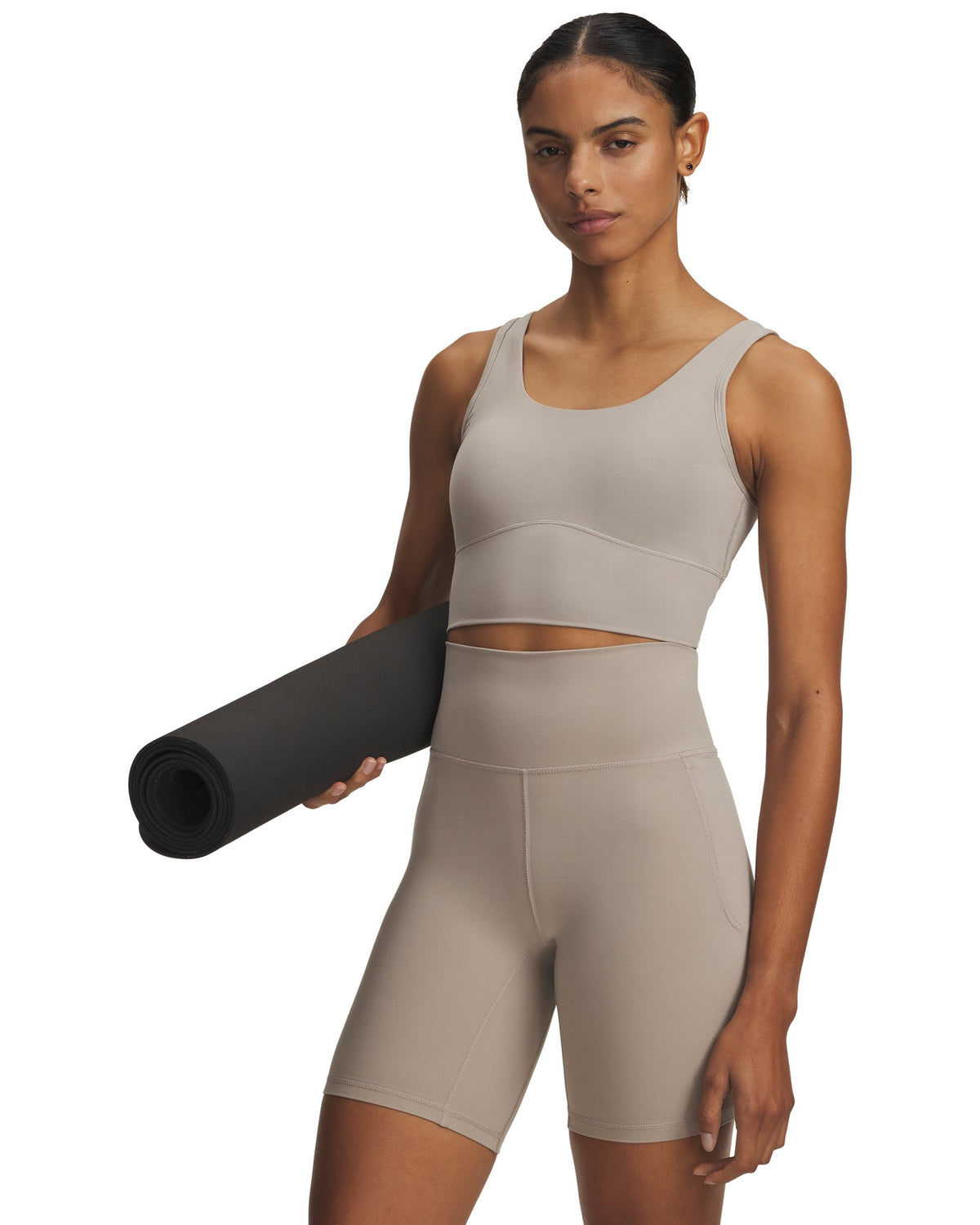 UA Meridian Fitted Women's Crop Tank - Brown