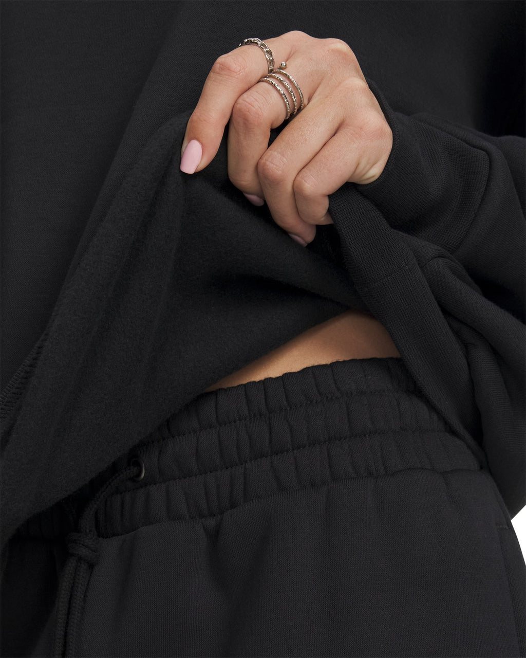 UA Icon Fleece Women's Oversized Hoodie - Black