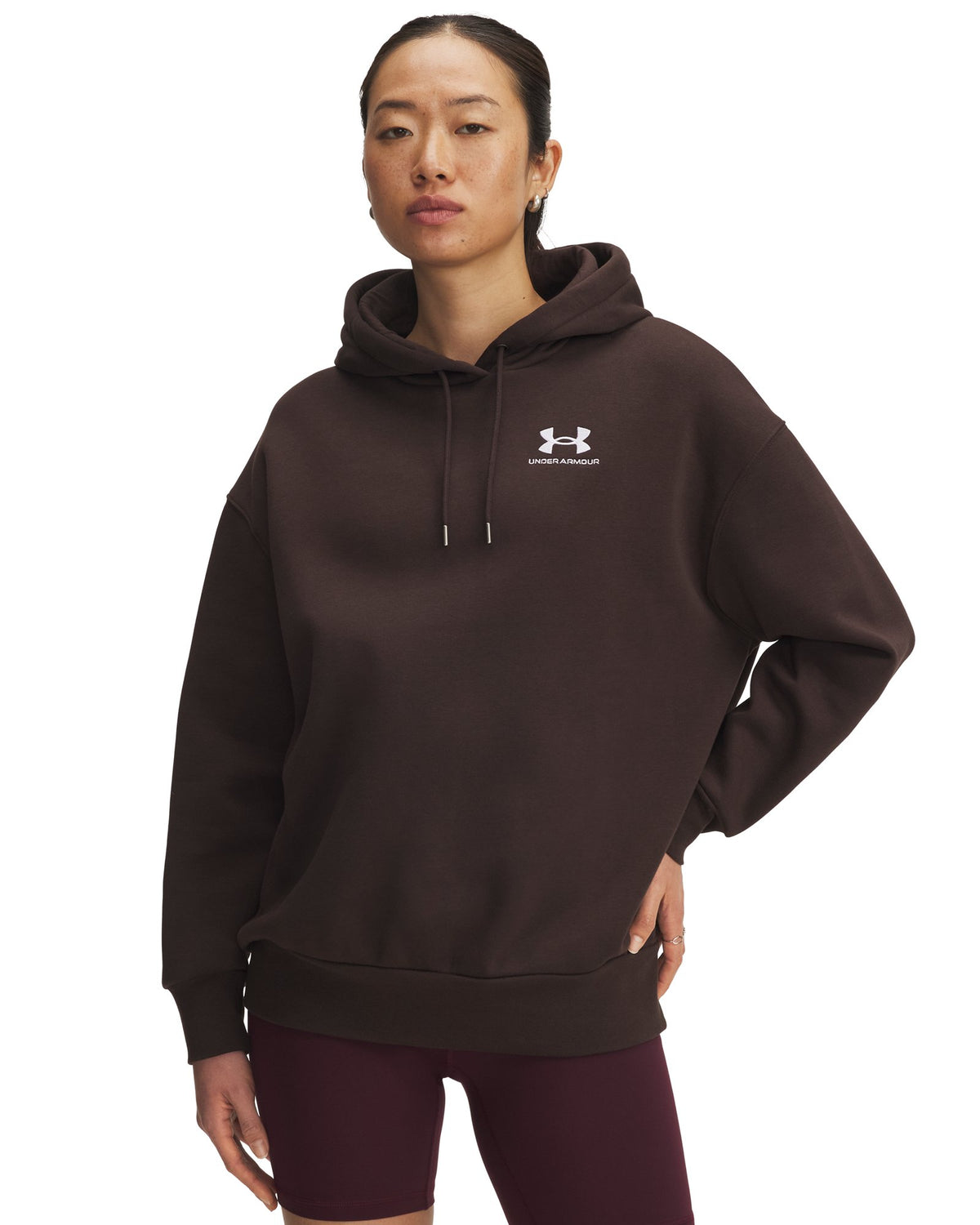 UA Icon Fleece Women's Oversized Hoodie - Brown