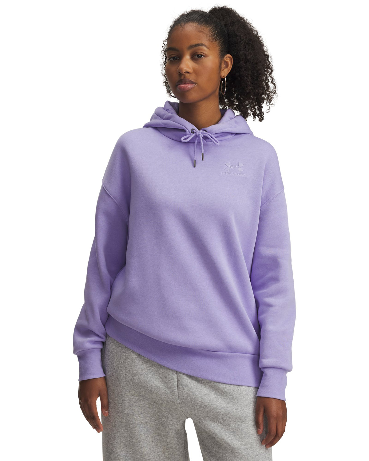 UA Icon Fleece Women's Oversized Hoodie - Purple