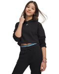 UA Rival Fleece Girls' Crop Hoodie - Black