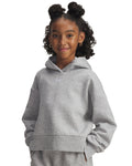 UA Rival Fleece Girls' Crop Hoodie - Gray