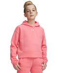 UA Rival Fleece Girls' Crop Hoodie - Pink