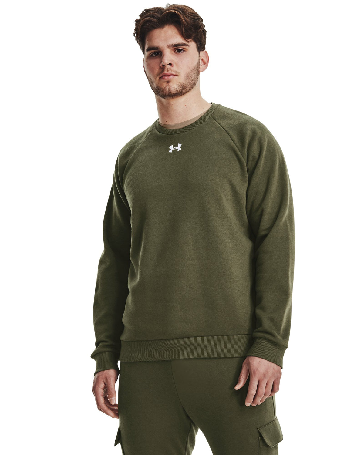 UA Rival Fleece Men's Crew - Green