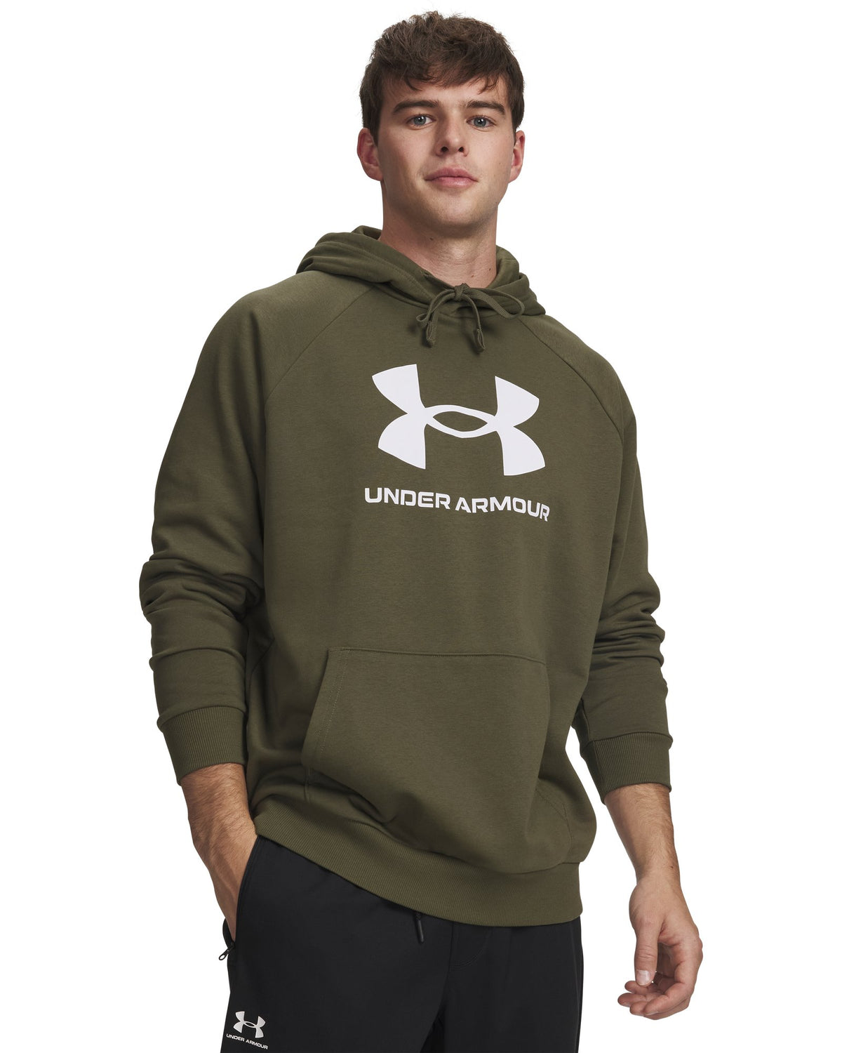 UA Rival Fleece Men's Logo Hoodie - Green