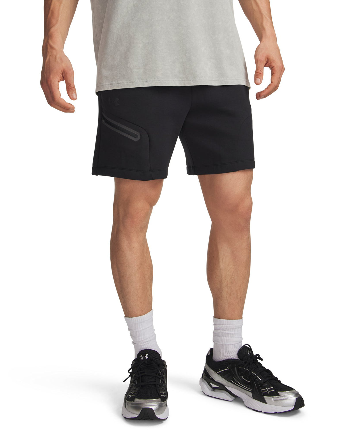 UA Unstoppable Fleece Men's 7" Shorts - Black