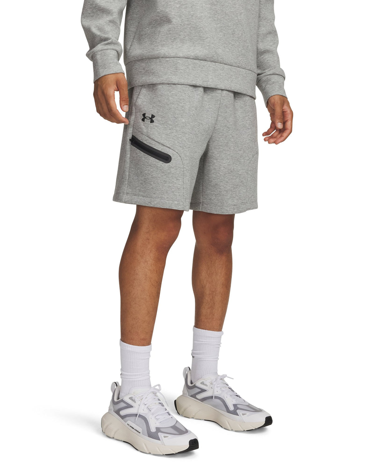 UA Unstoppable Fleece Men's 7" Shorts - Gray