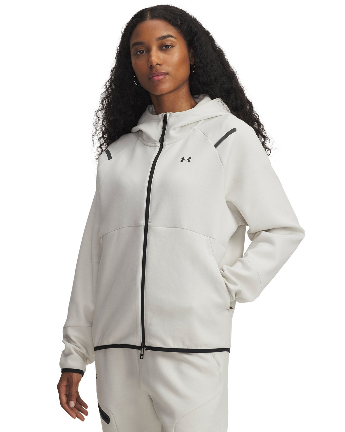 UA Unstoppable Fleece Women's Full-Zip - White