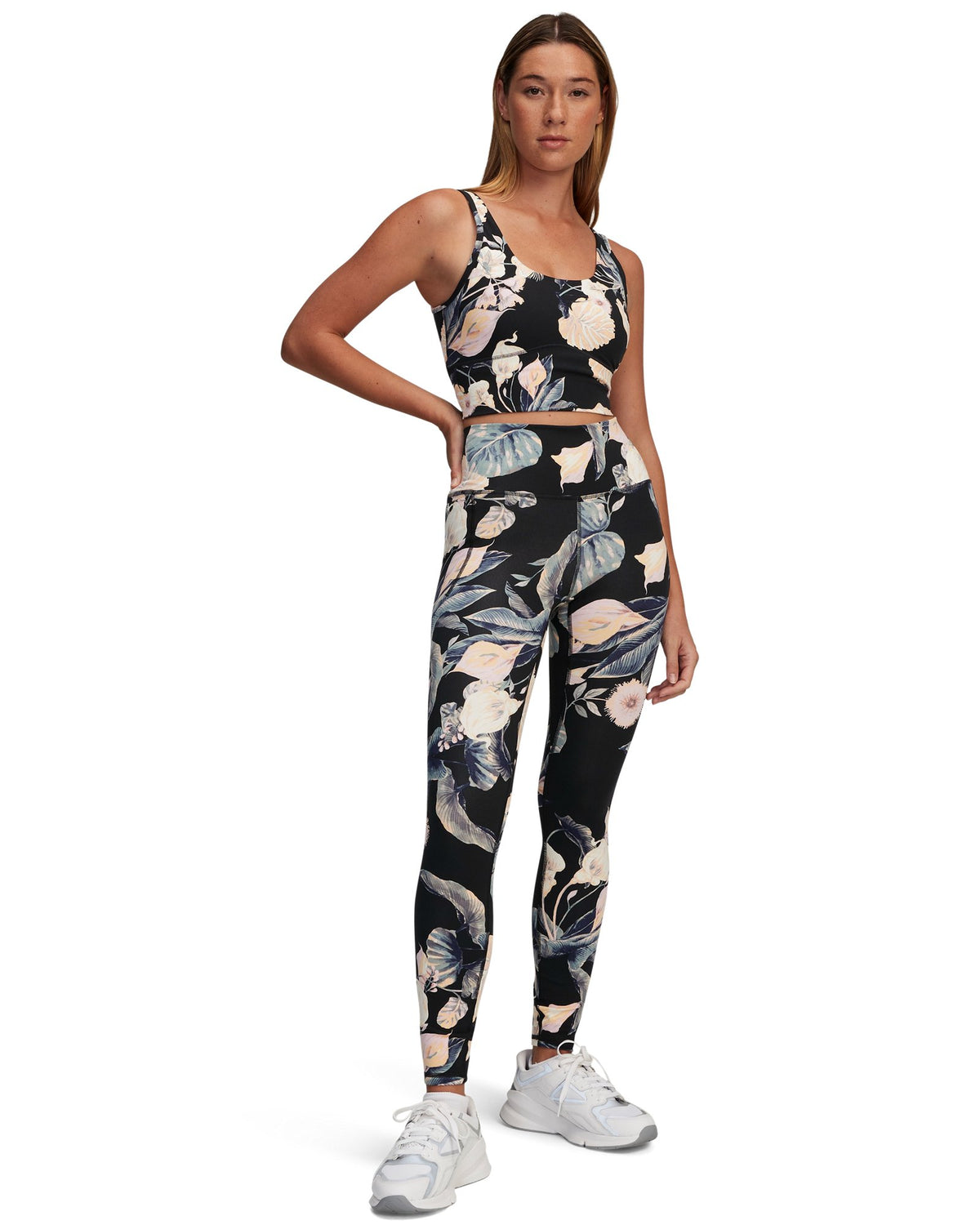 UA Meridian Fitted Printed Women's Crop Tank - Black