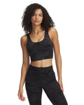 UA Meridian Fitted Printed Women's Crop Tank - Black