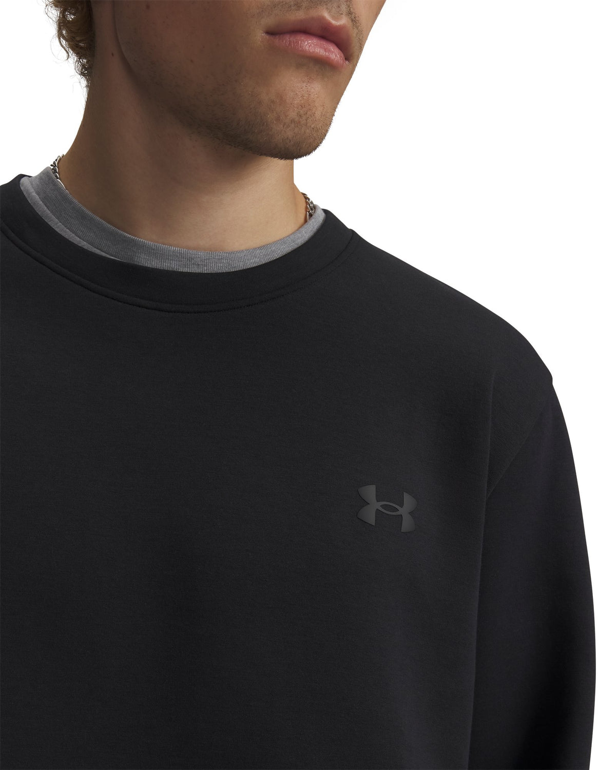 UA Unstoppable Fleece Men's Crew - Black