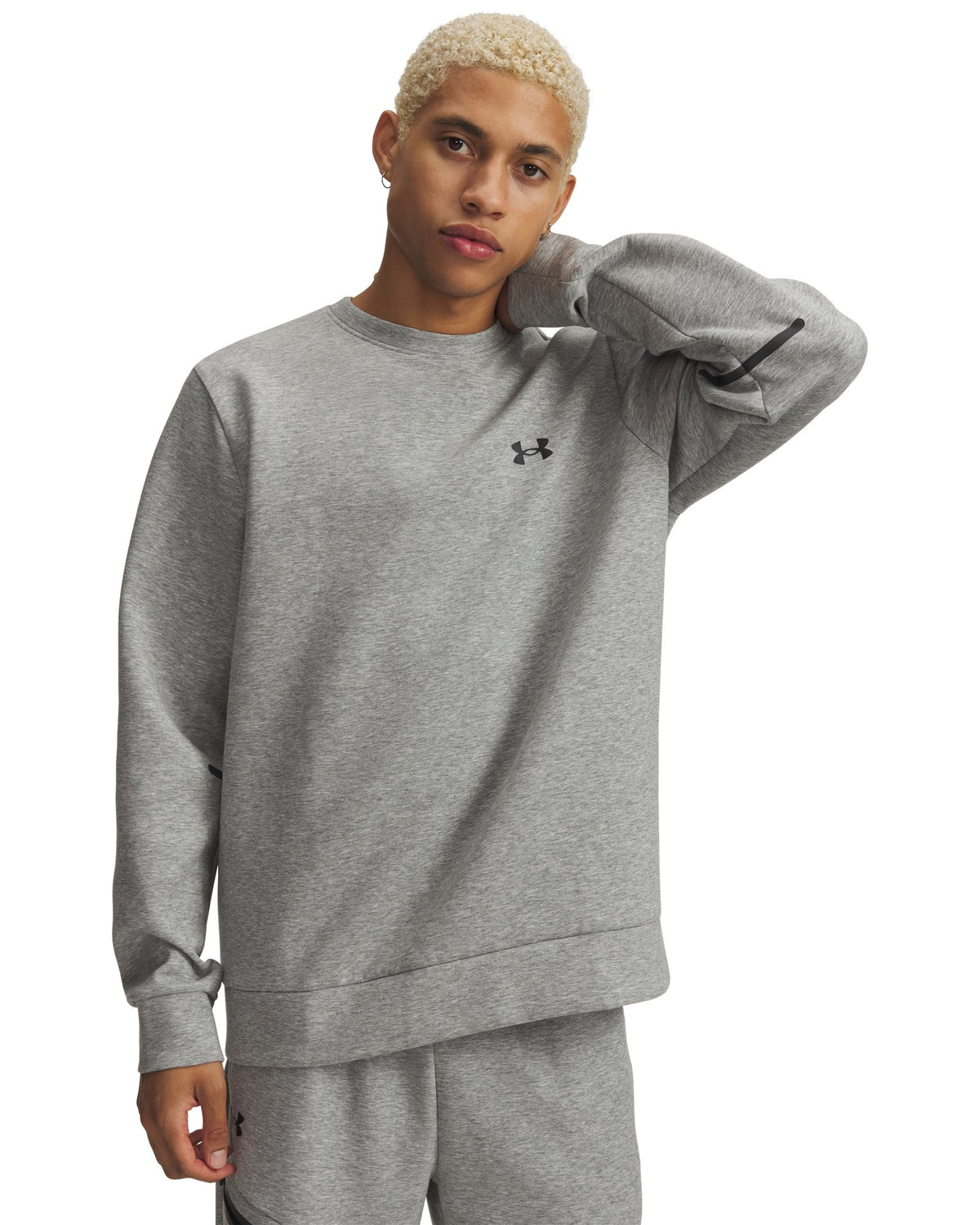 UA Unstoppable Fleece Men's Crew - Gray