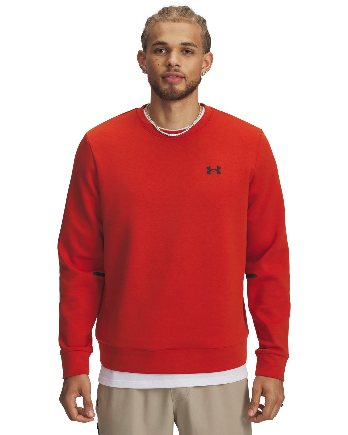 UA Unstoppable Fleece Men's Crew - Orange