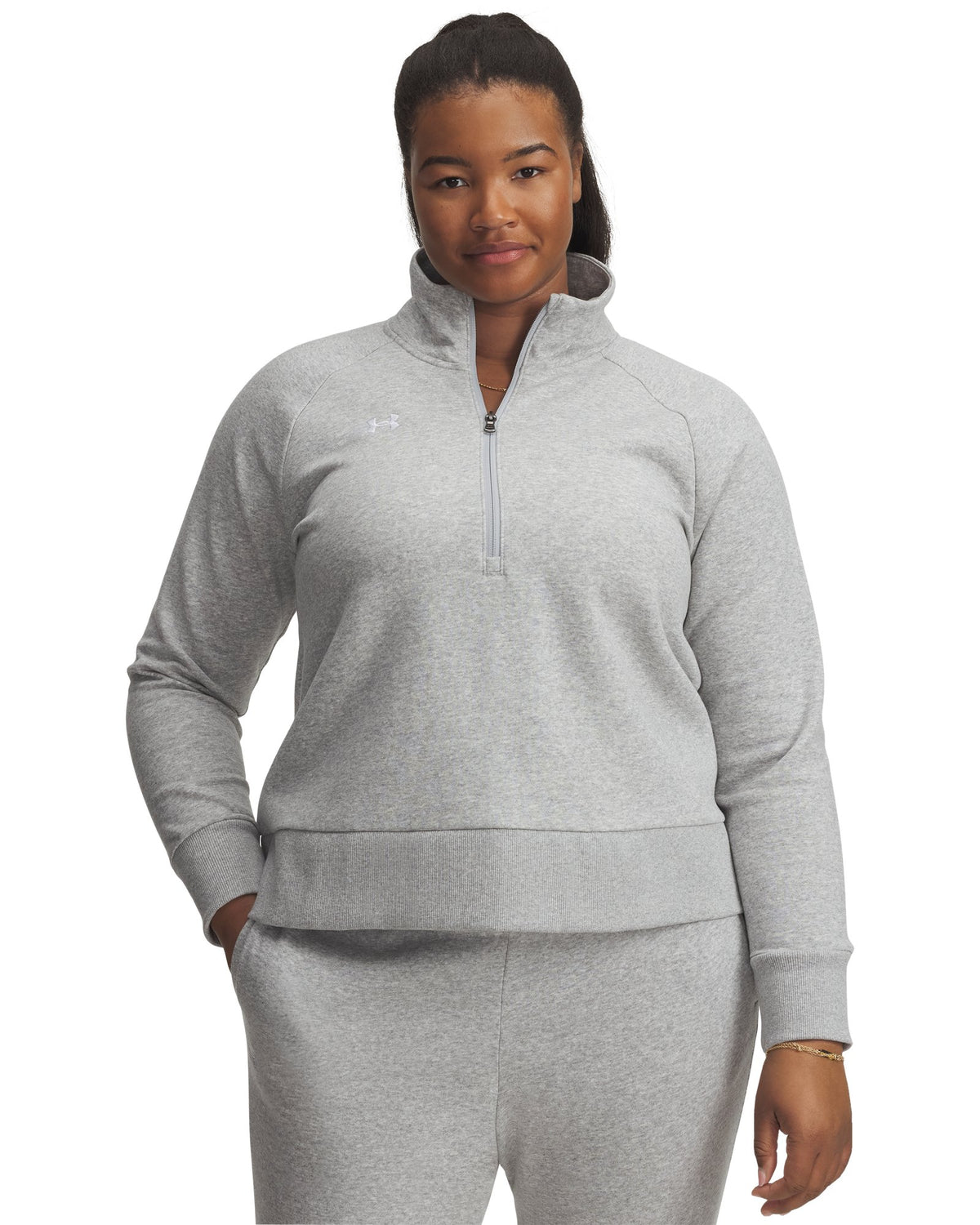 UA Rival Fleece Women's ½ Zip - Gray