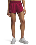 UA Fly-By Women's 3" Shorts - Red