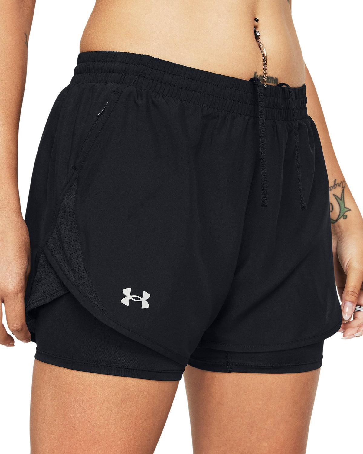 UA Fly-By Women's 2-in-1 Shorts - Black