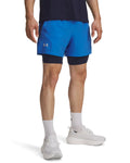 UA Launch Men's 2-in-1 5" Shorts - Blue