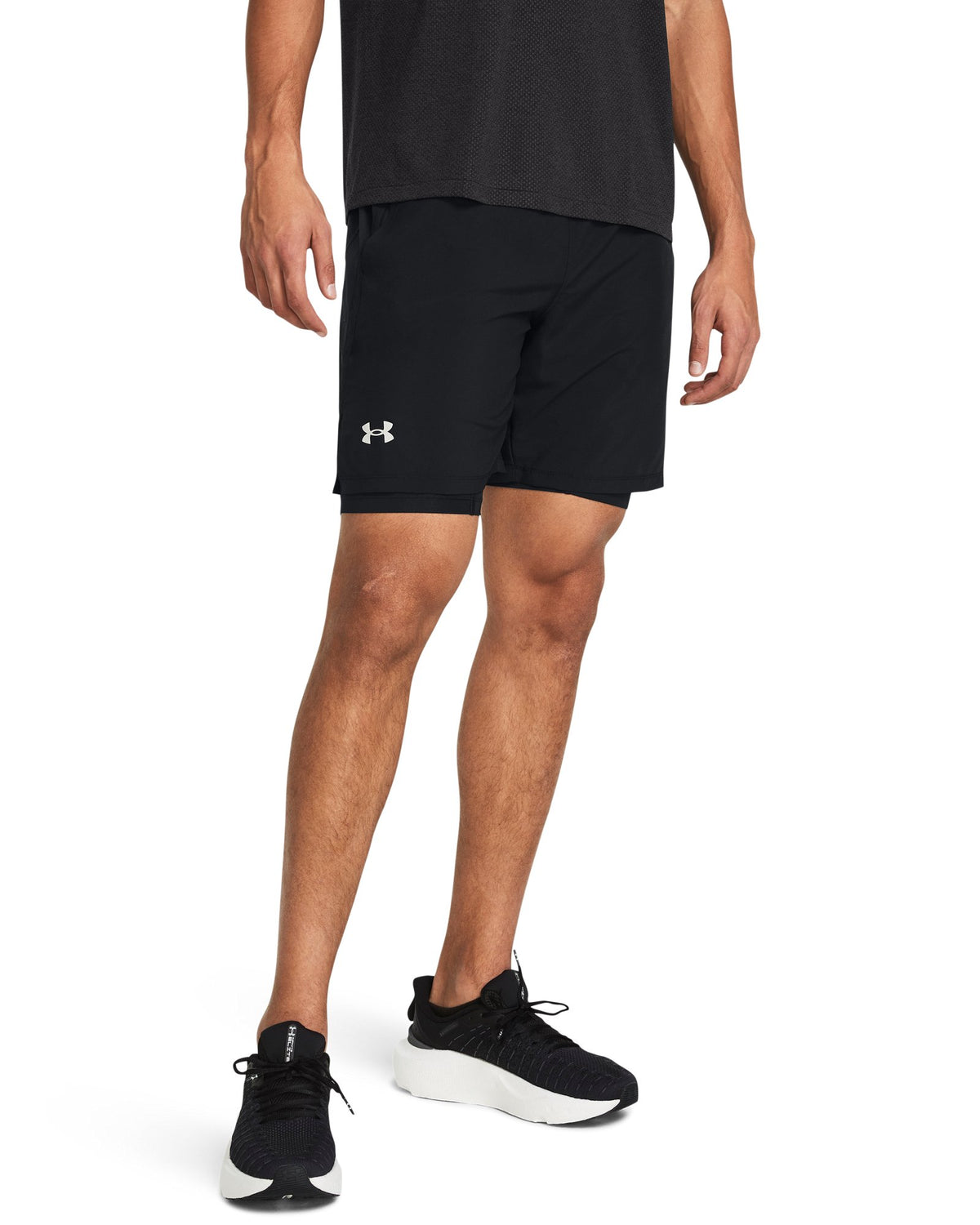 UA Launch Men's 2-in-1 7" Shorts - Black