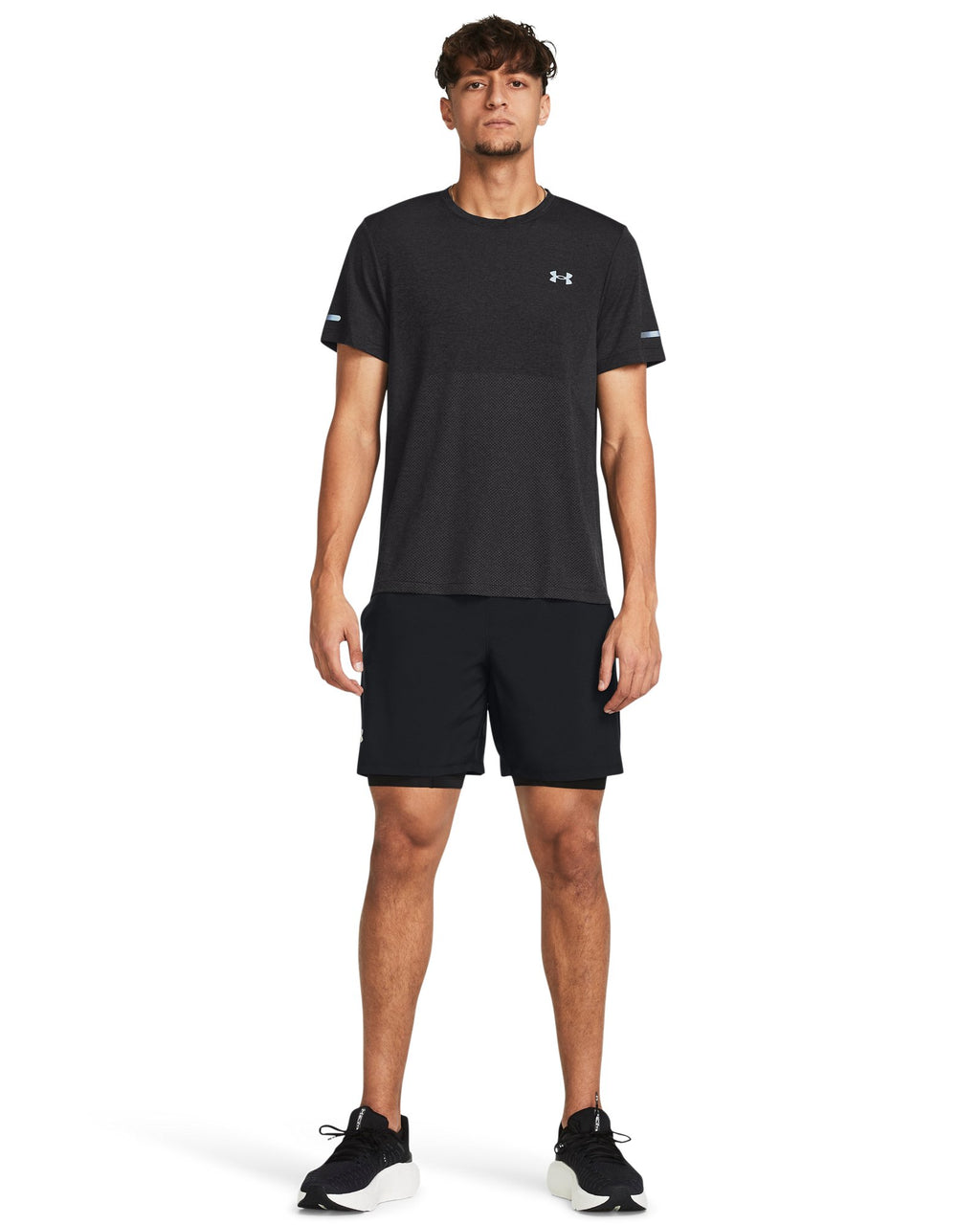 UA Launch Men's 2-in-1 7" Shorts - Black