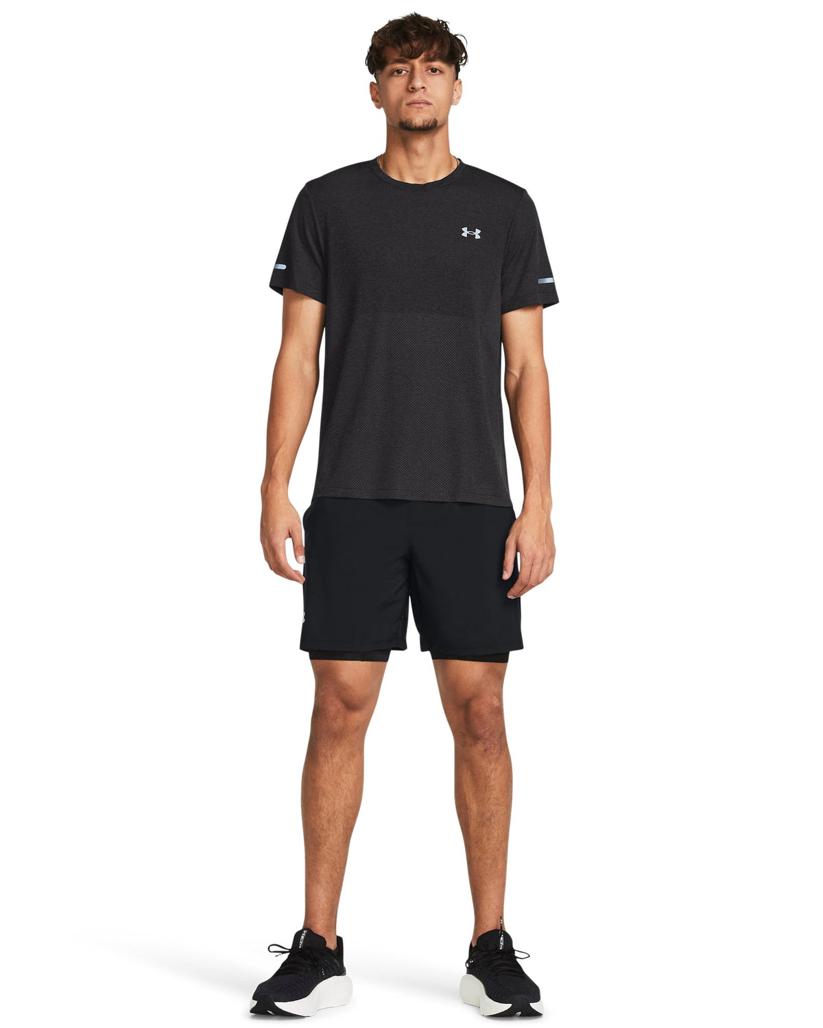UA Launch Men's 2-in-1 7" Shorts - Black