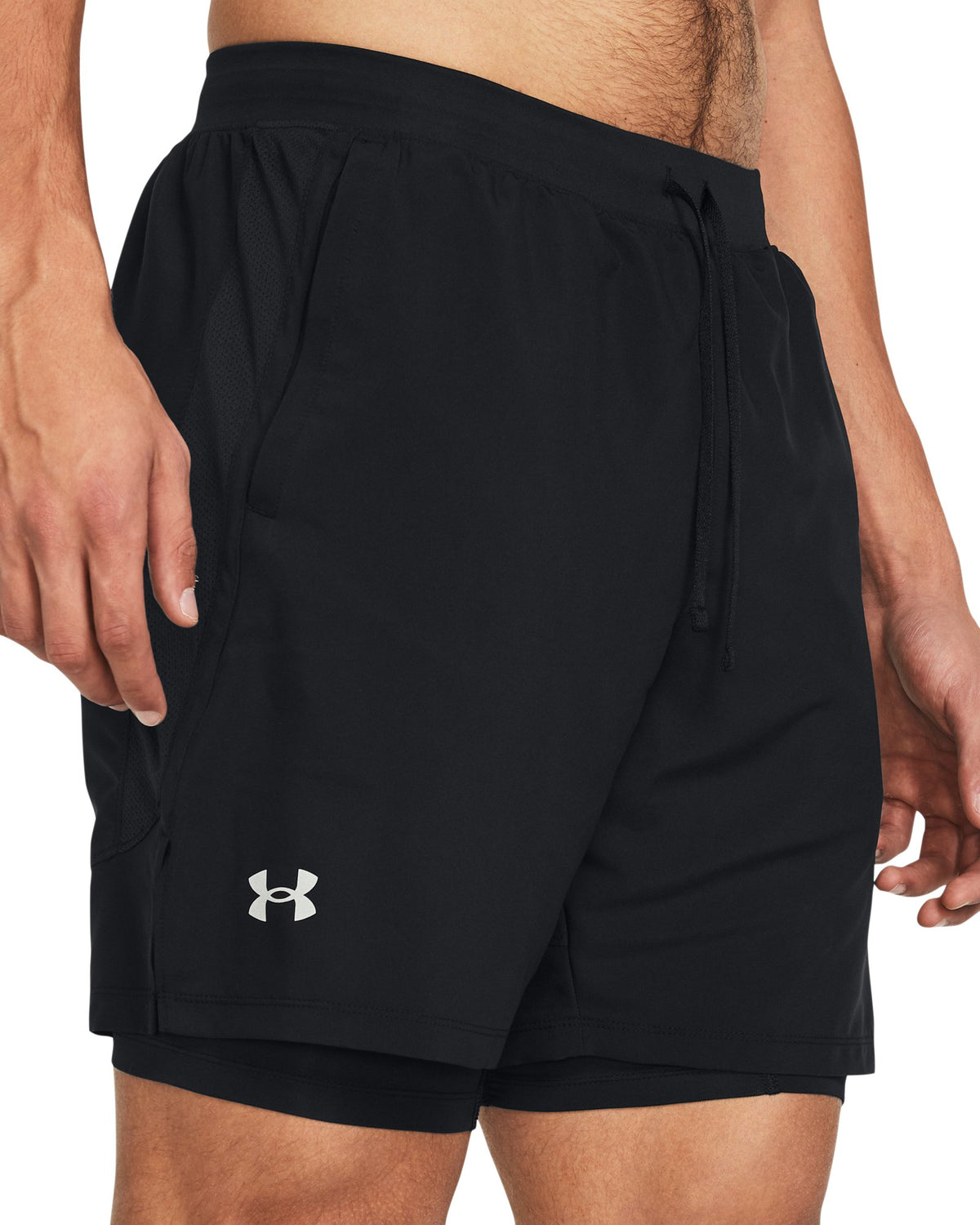 UA Launch Men's 2-in-1 7" Shorts - Black