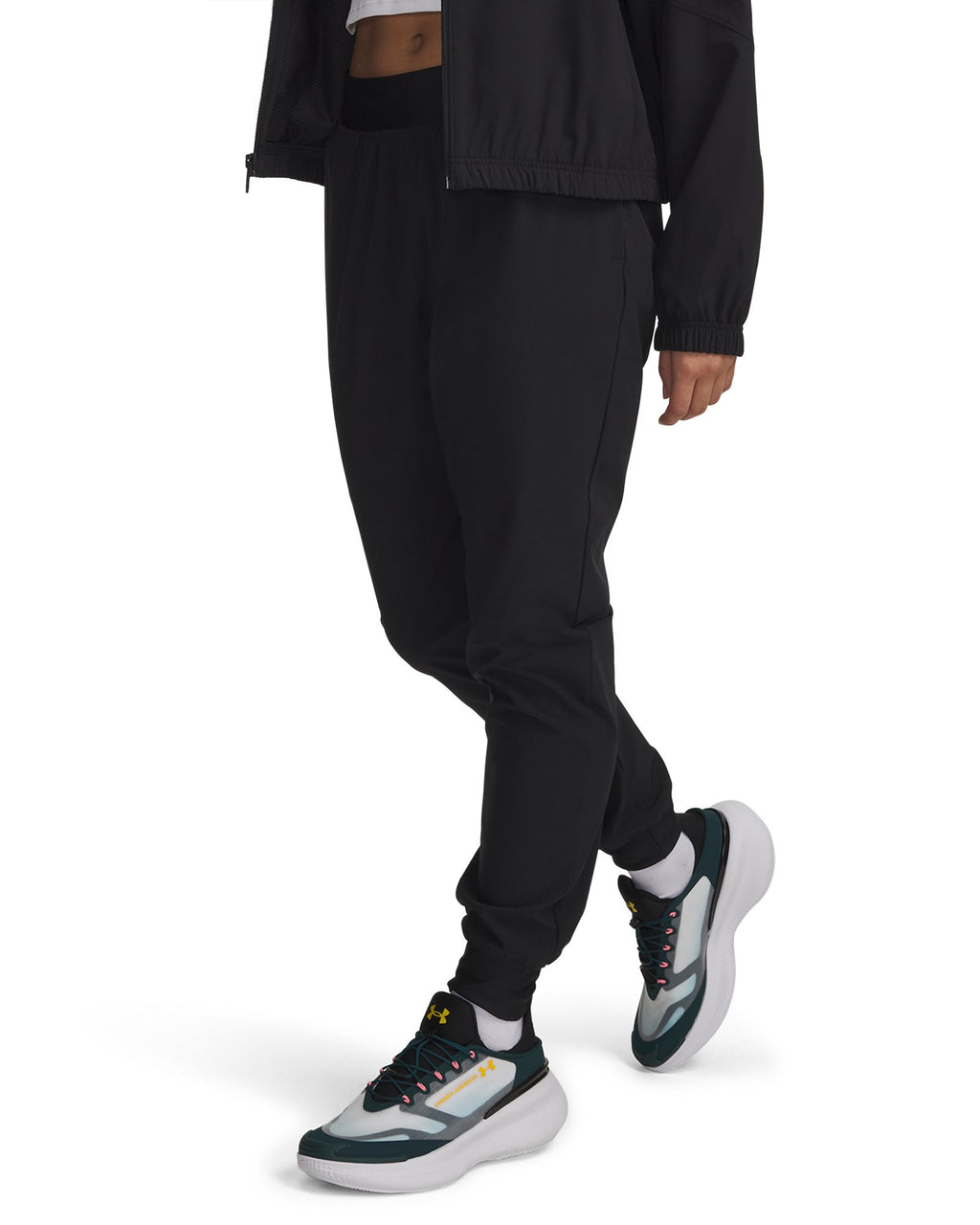 UA Rival Women's High-Rise Woven Pants - Black