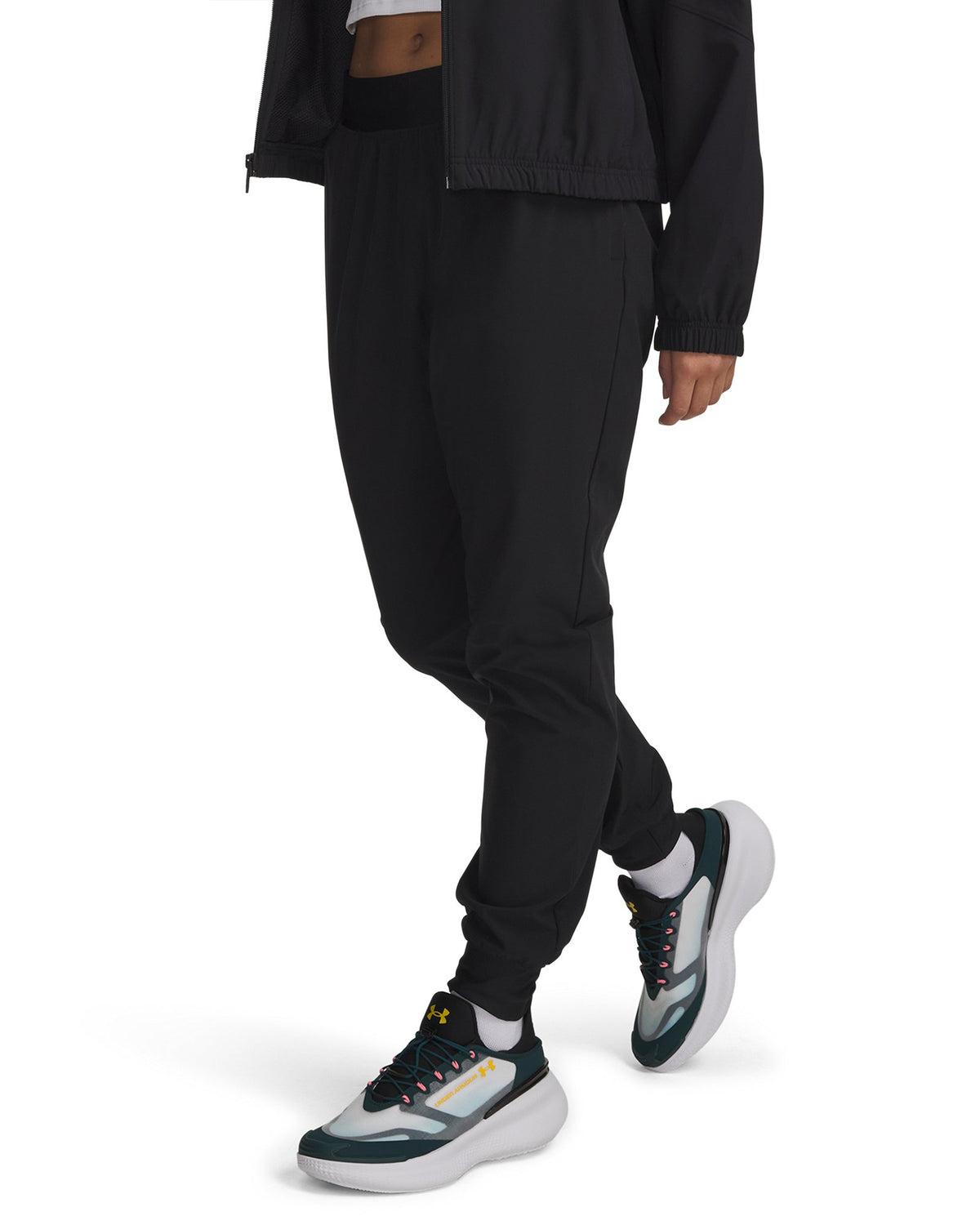 UA Rival Women's High-Rise Woven Pants - Black