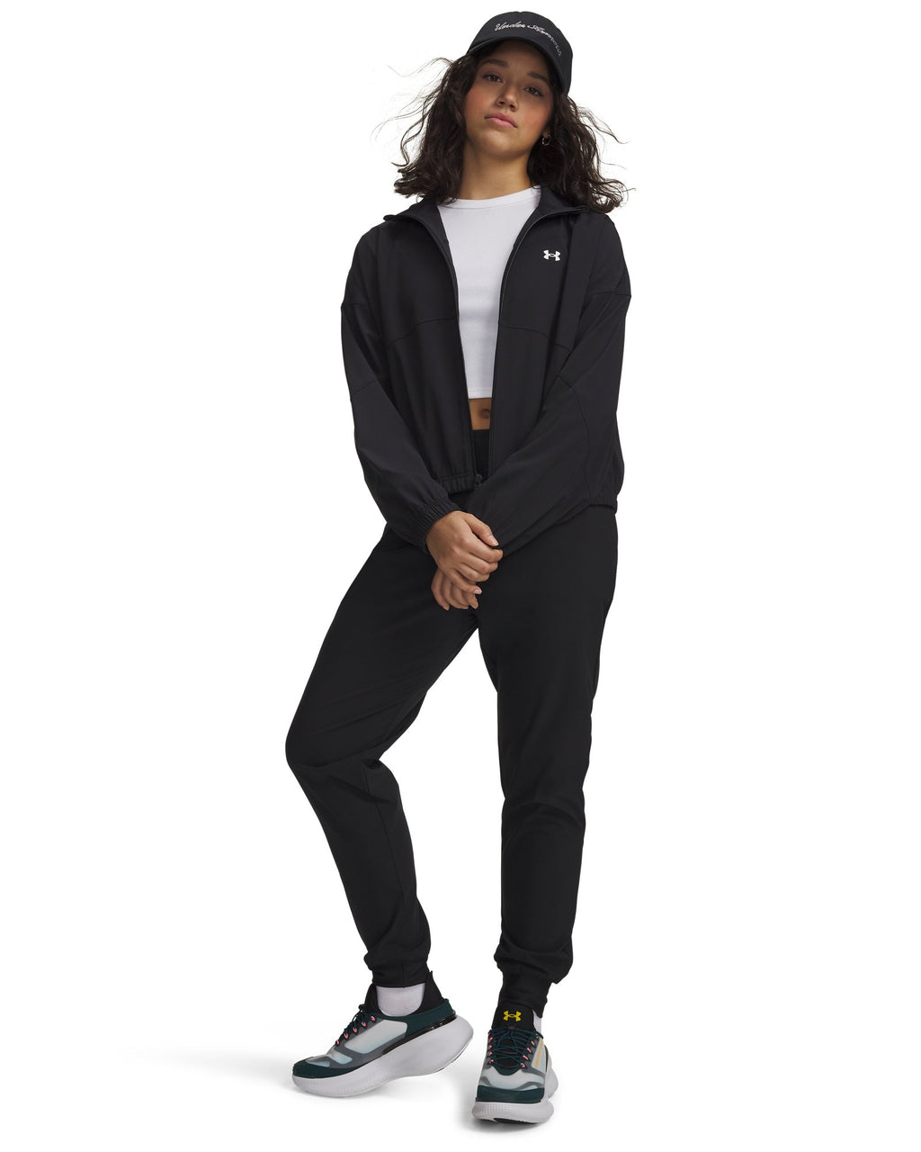 UA Rival Women's High-Rise Woven Pants - Black