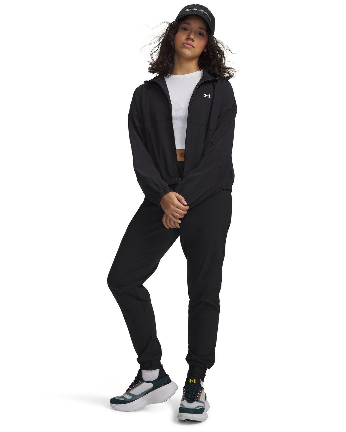 UA Rival Women's High-Rise Woven Pants - Black