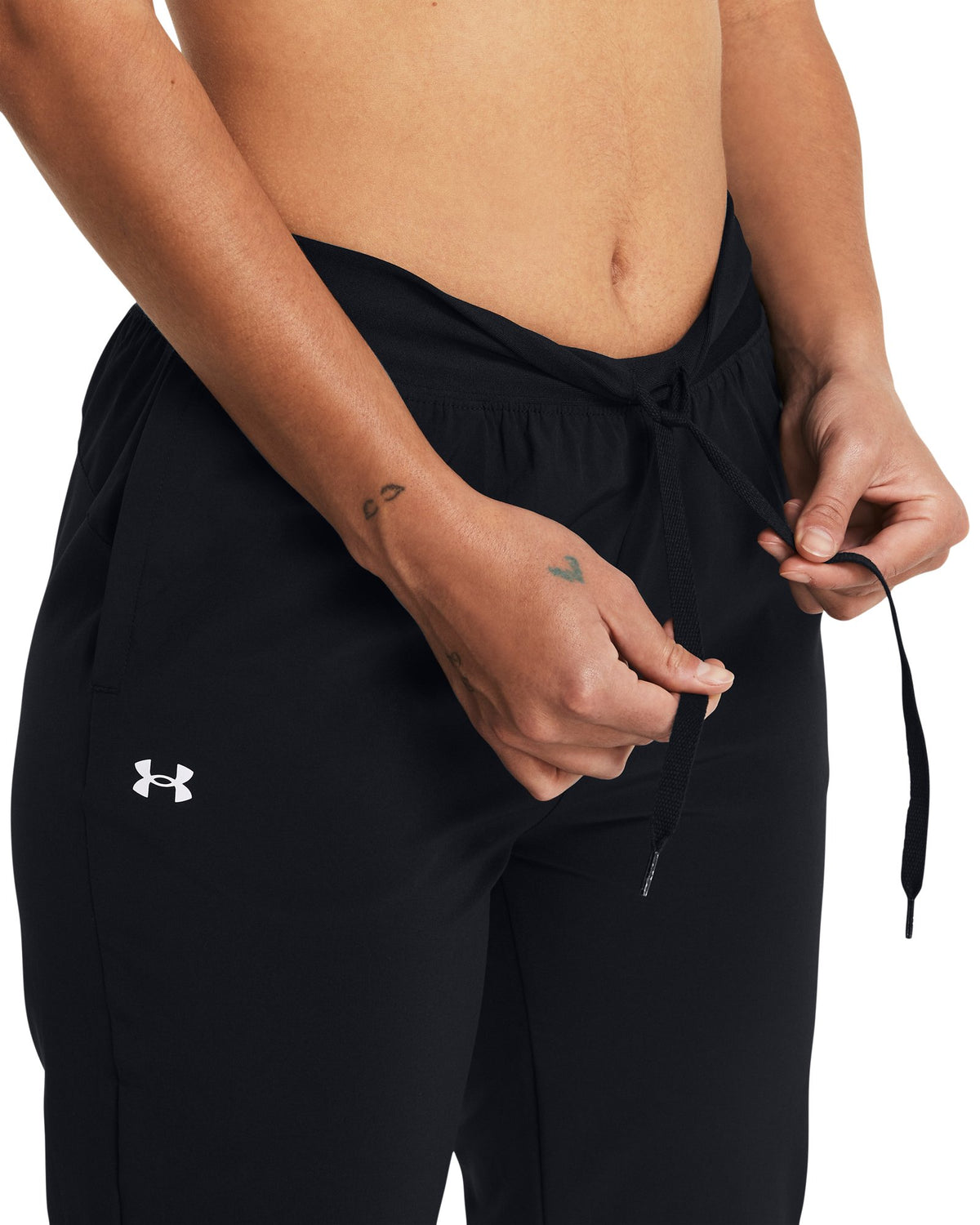 UA Rival Women's High-Rise Woven Pants - Black