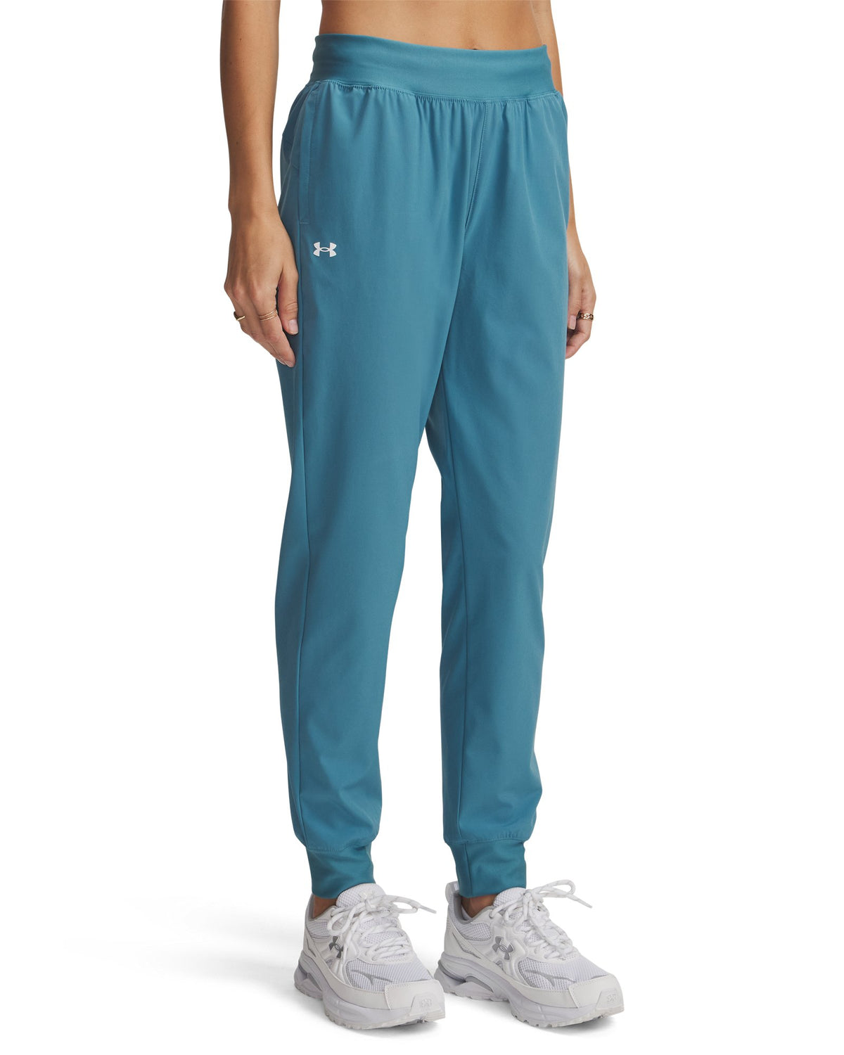 UA Rival Women's High-Rise Woven Pants - Blue