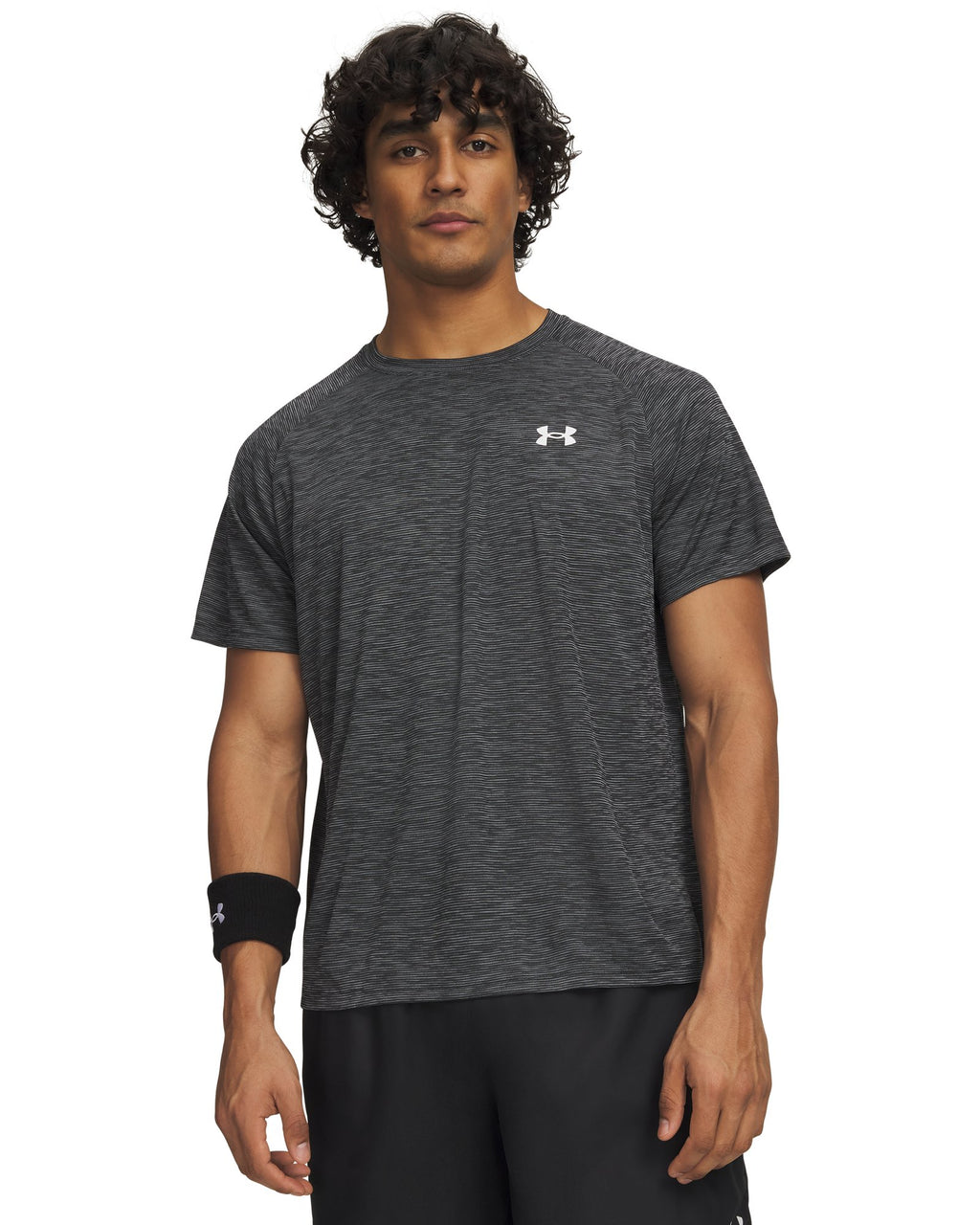 UA Tech™ Textured Men's Short Sleeve - Black