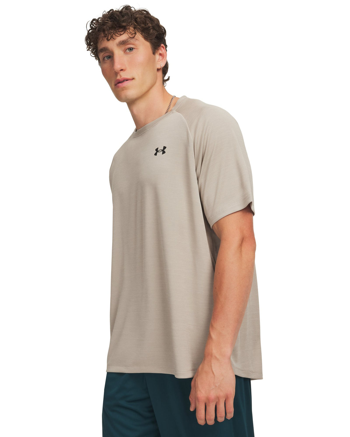 UA Tech™ Textured Men's Short Sleeve - Brown