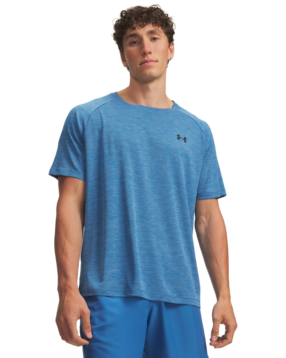UA Tech™ Textured Men's Short Sleeve - Blue