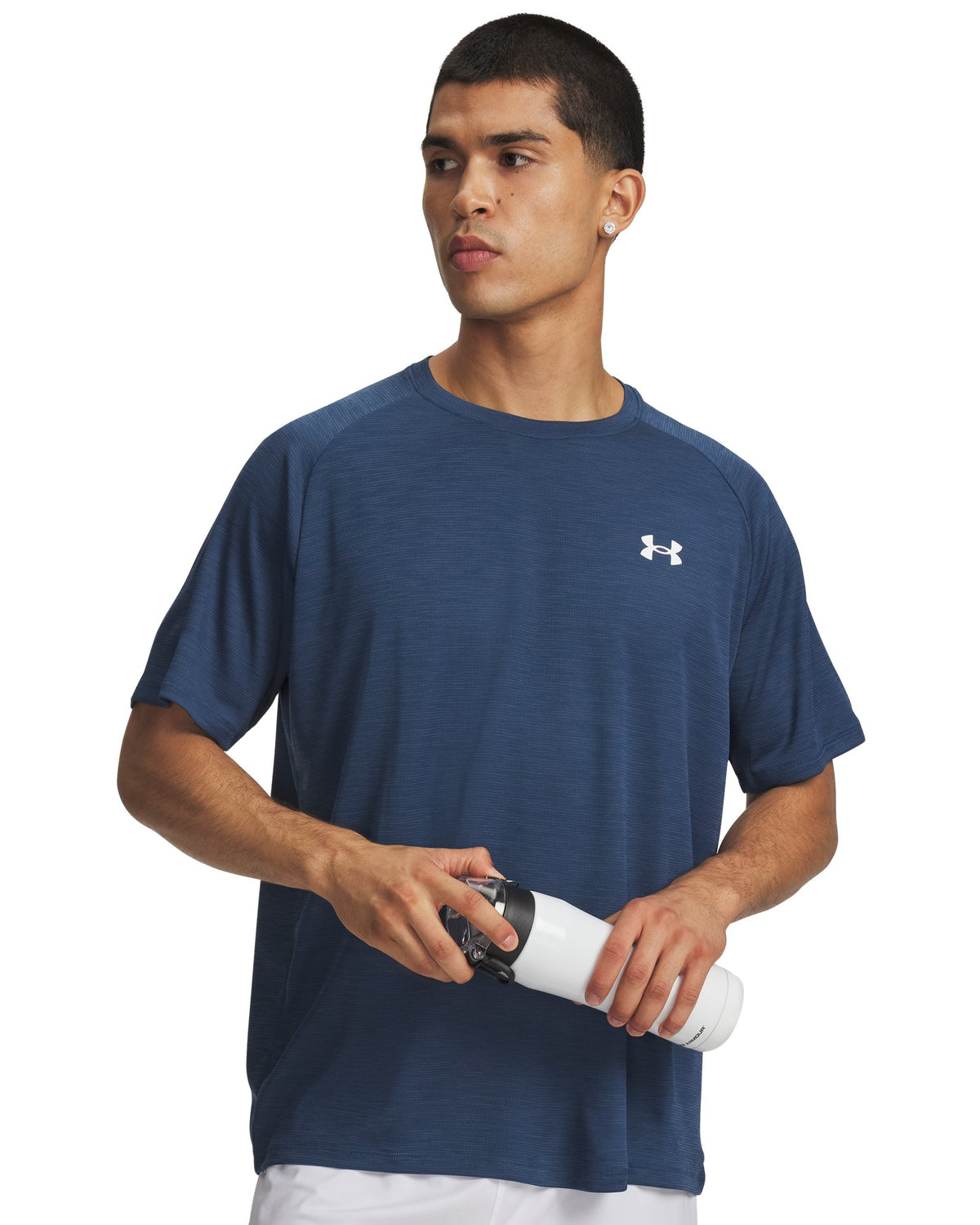 UA Tech™ Textured Men's Short Sleeve - Blue