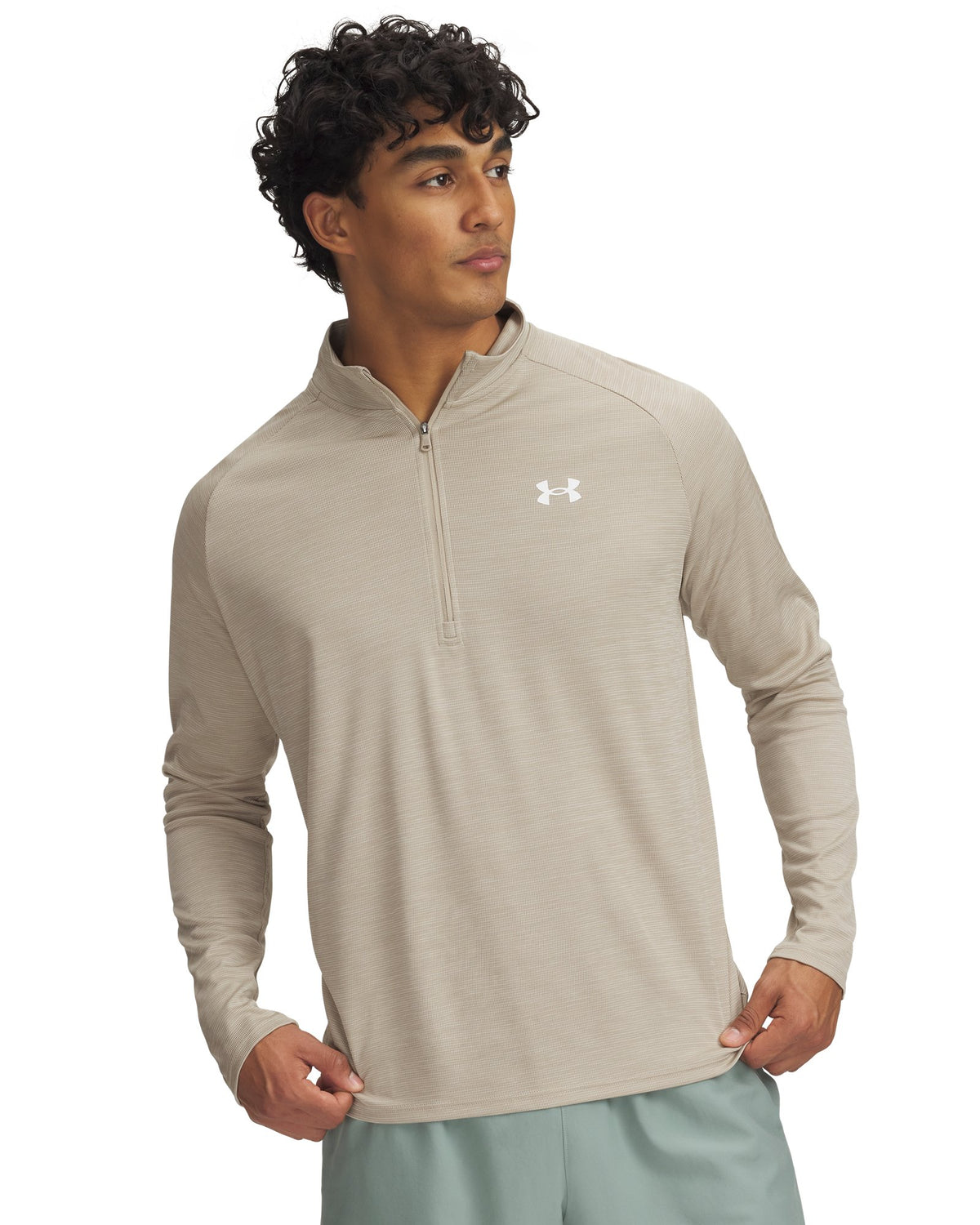 UA Tech™ Textured Men's ½ Zip - Brown