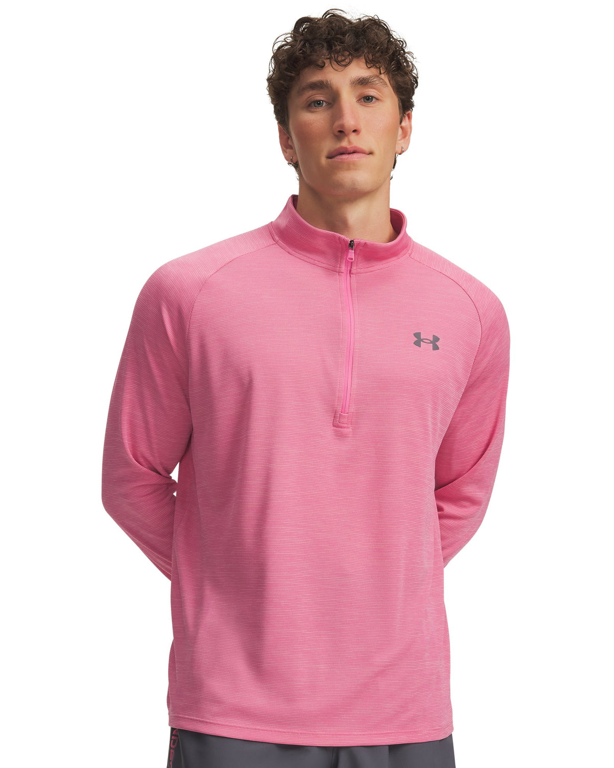 UA Tech™ Textured Men's ½ Zip - Pink