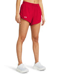 UA Fly-By Unlined Women's 3" Shorts - Red