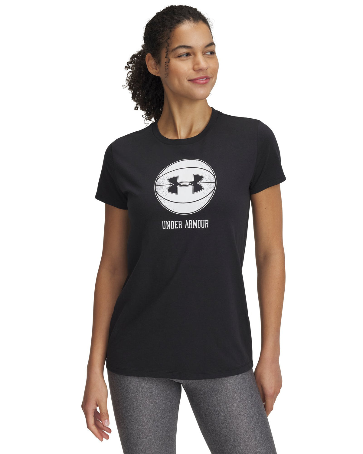 Women's UA Team Basketball Short Sleeve null - Black
