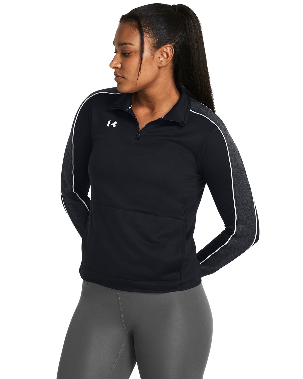 UA Command Women's Warm Up ¼ Zip - Black