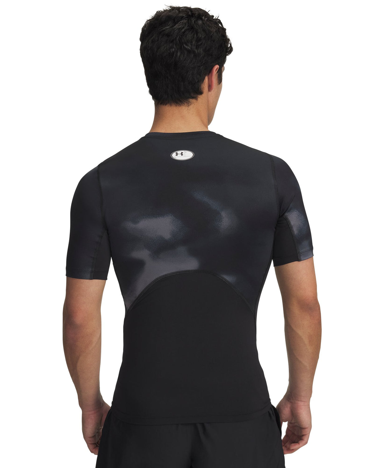 HeatGear® Printed Men's Short Sleeve - Black