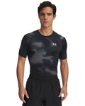HeatGear® Printed Men's Short Sleeve - Black
