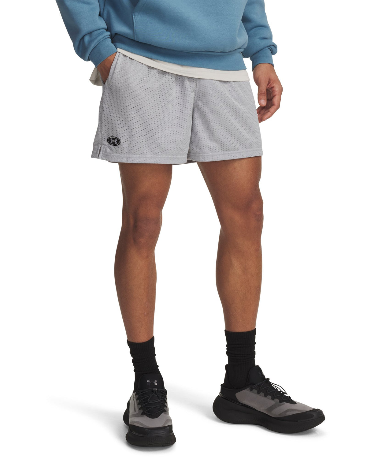 UA Icon Mesh Men's 5" Shorts - Gray