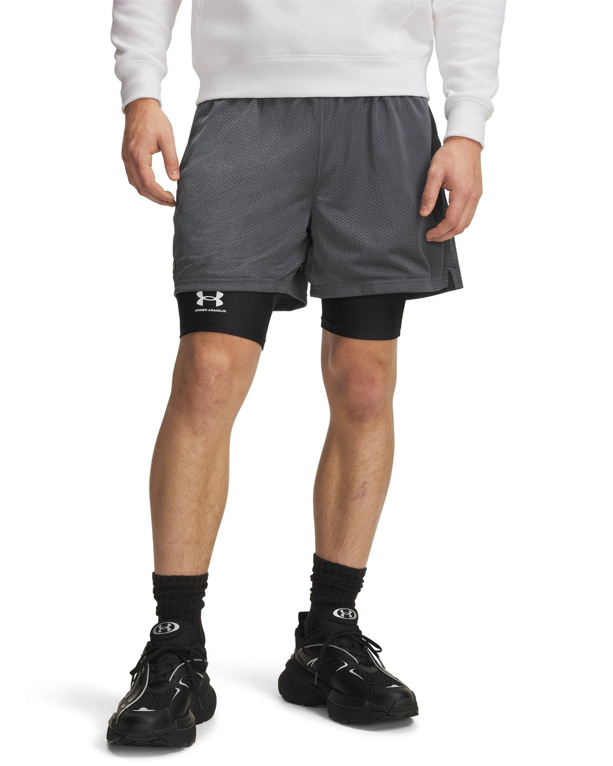 UA Icon Mesh Men's 5" Shorts - Gray
